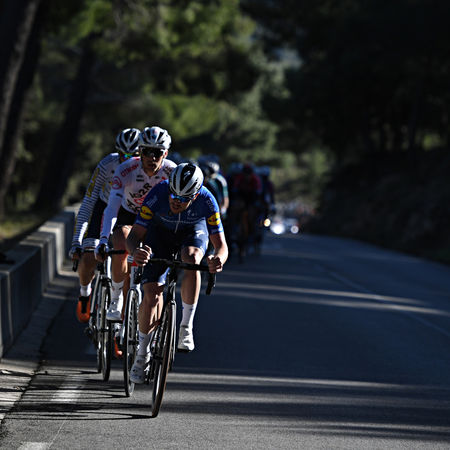 CASSIS, FRANCE - FEVRIER 11: Lilian Calmejane of team Ag2r Citroen durant l'etape 1 Aubagne Ð Six Fours les Plages du Tour de Provence 2021. Le 11 fevrier 2021, Cassis, France (Photo by James Startt/Agence Zoom)