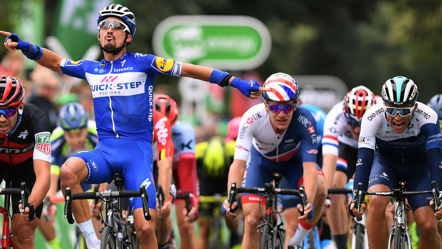 Julian Alaphilippe wins in Bristol