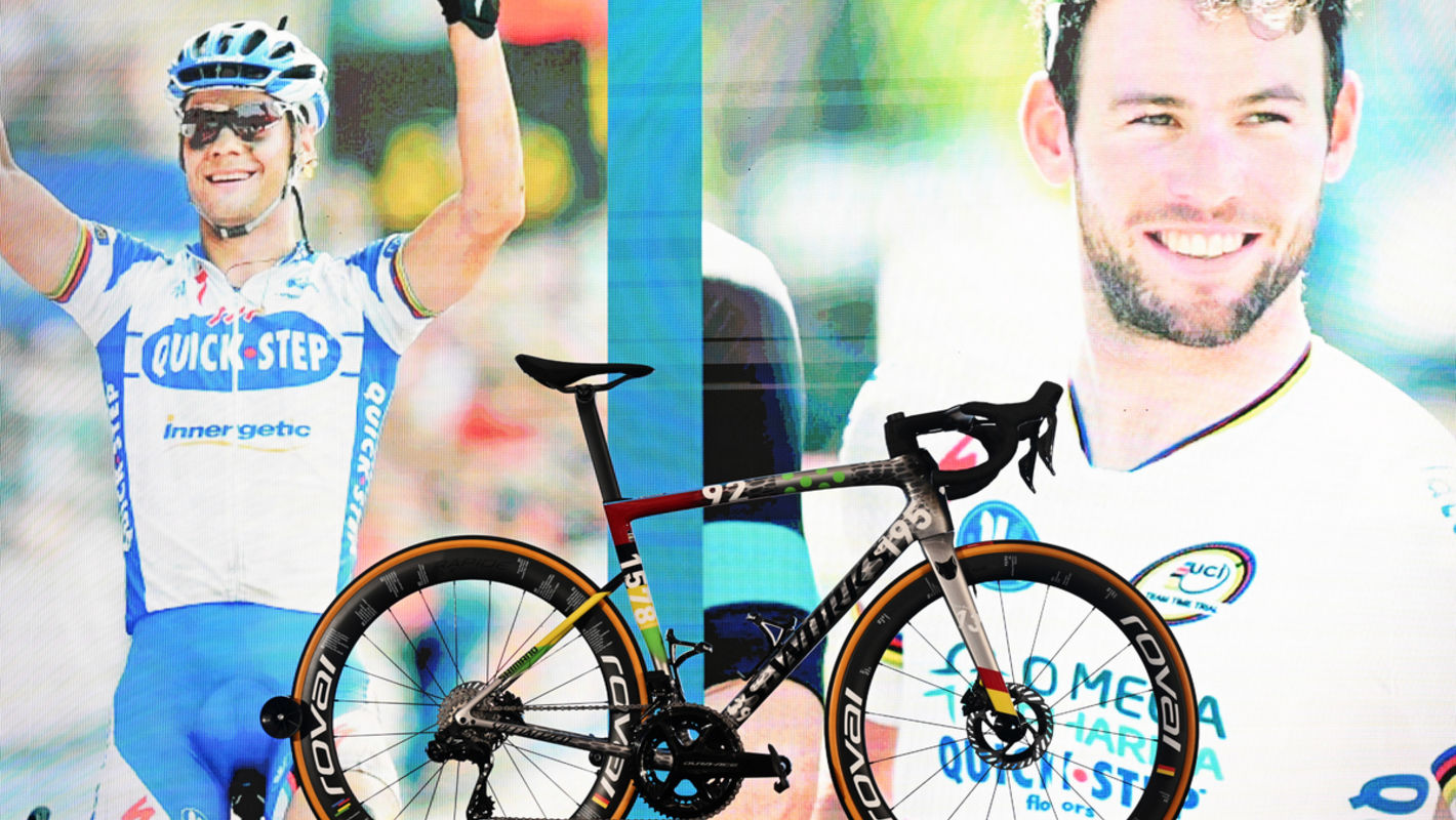 Patrick Lefevere receives a special bike