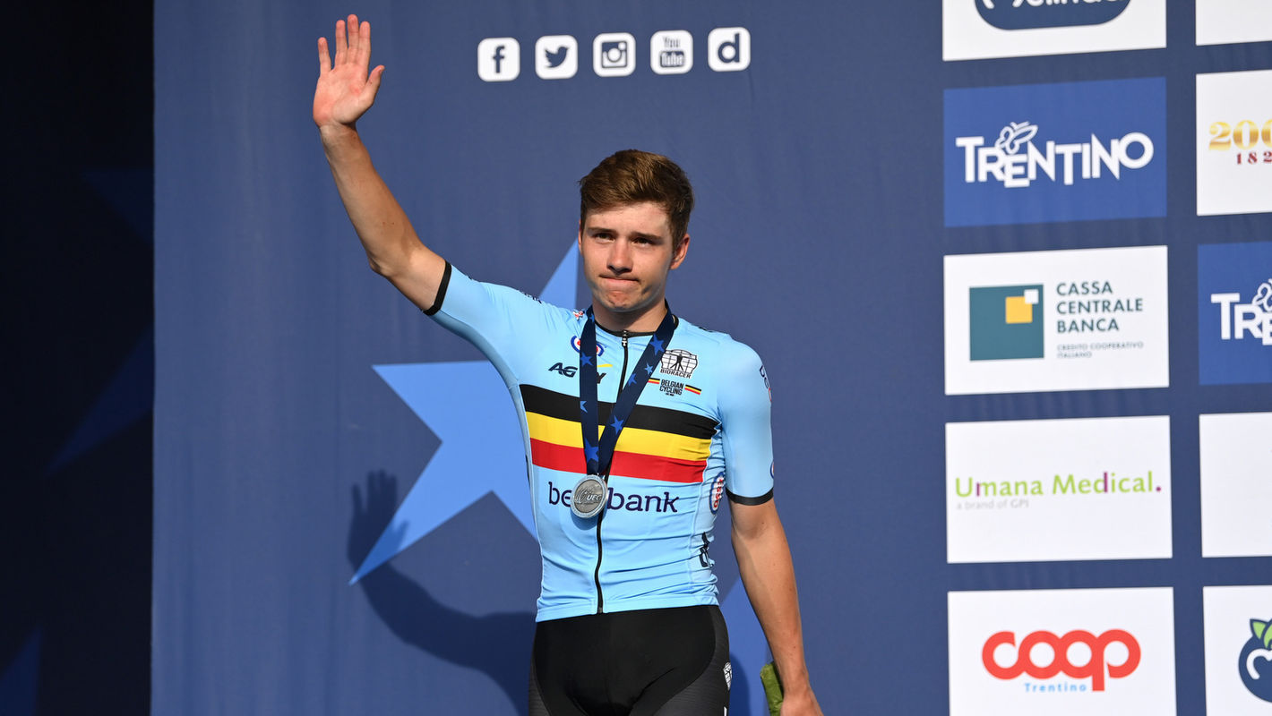 Evenepoel rides to silver at the European Championships