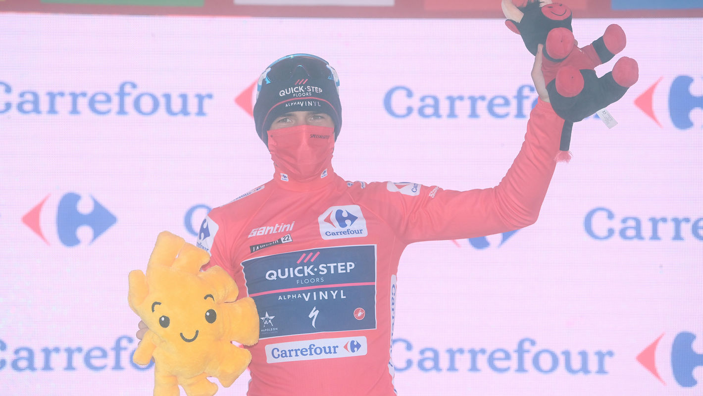 Evenepoel takes La Vuelta red jersey