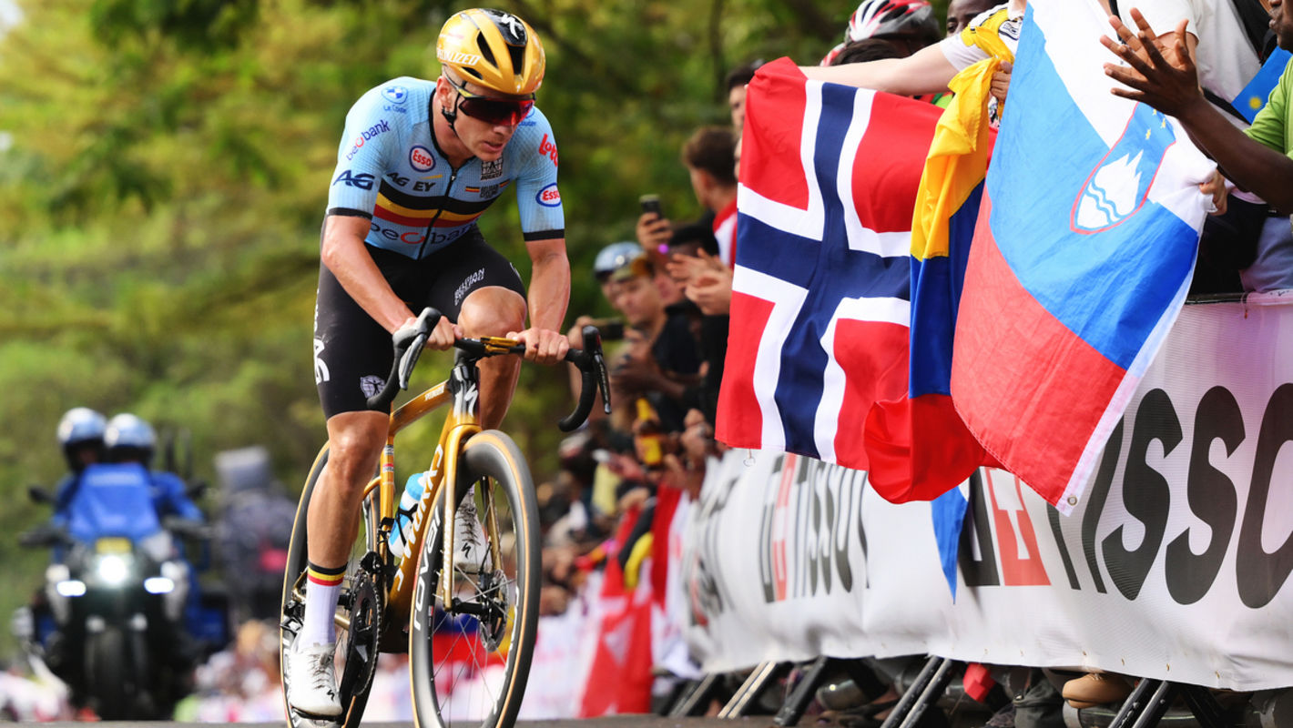 Evenepoel rides to silver at the Worlds