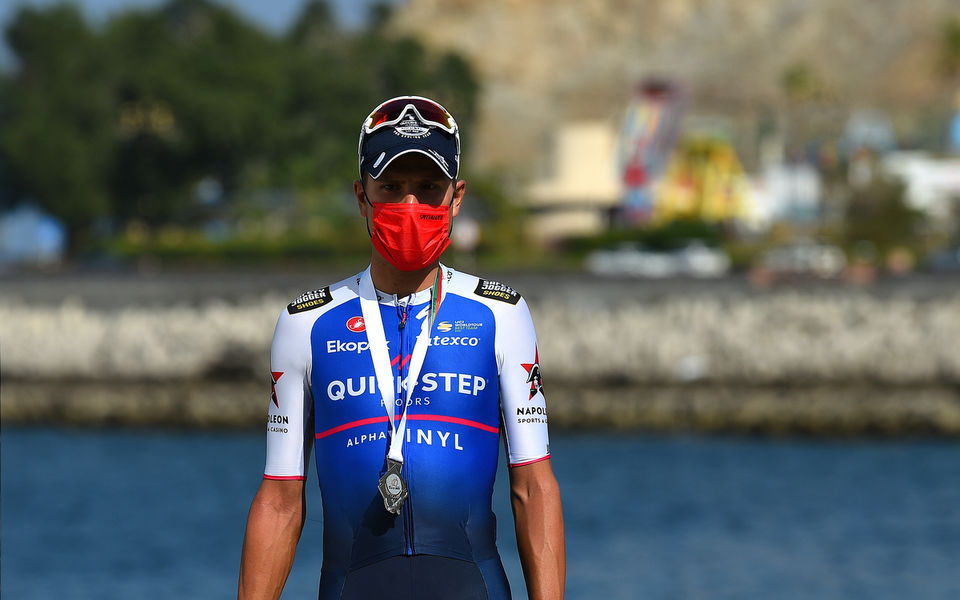 Masnada op het eindpodium in Oman