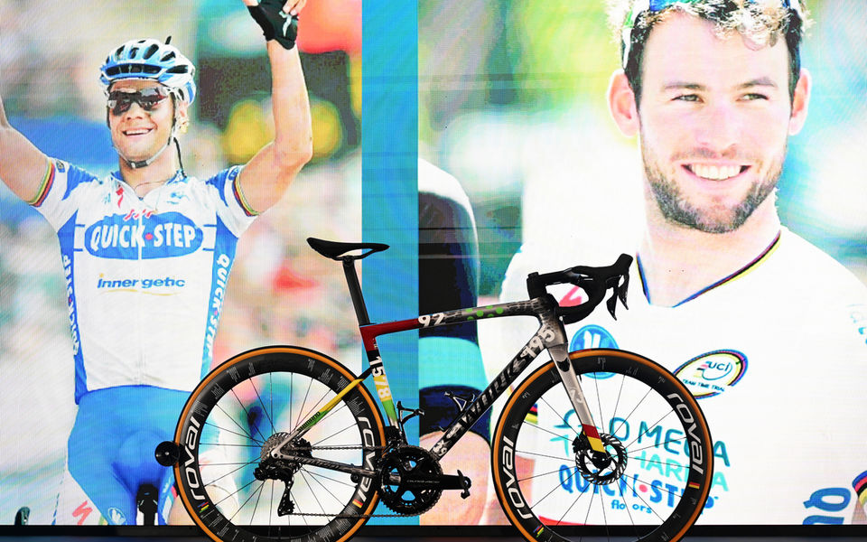 Patrick Lefevere receives a special bike