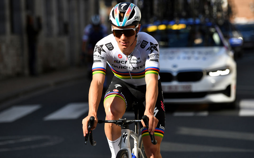 Remco’s first day in rainbow