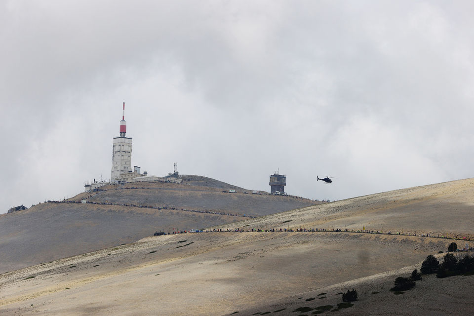 Bezoek aan Mont Ventoux dag voor Le Tour